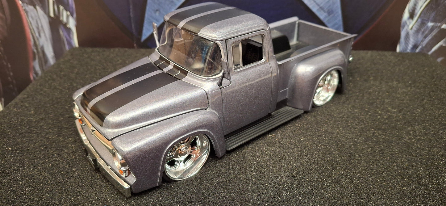 Jada Toys 1/24 Ford F-100 1956 Gray Big Time Muscle USED