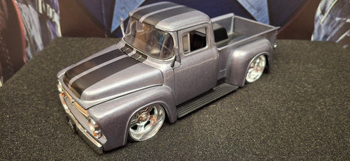 Jada Toys 1/24 Ford F-100 1956 Gray Big Time Muscle USED