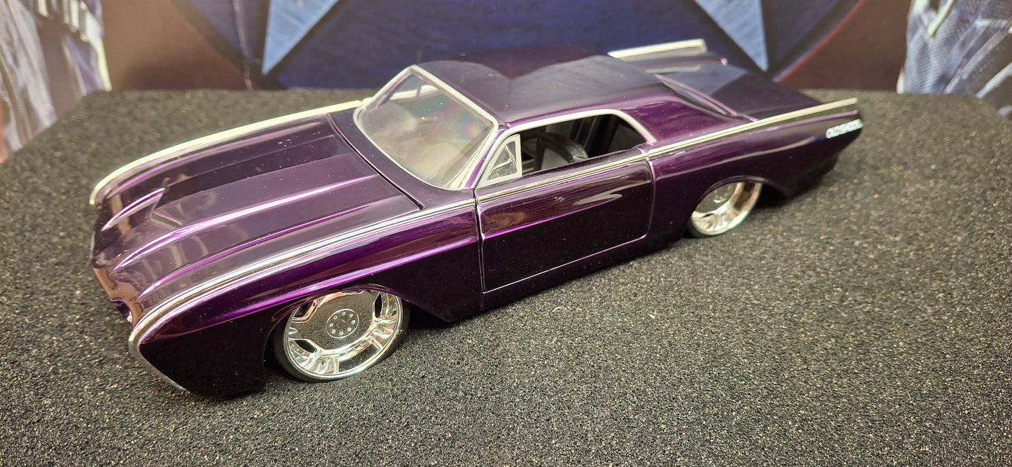 Jada Toys 1/24 Ford Thunderbird 1963 Purple Rick Dore Big Time Muscle USED