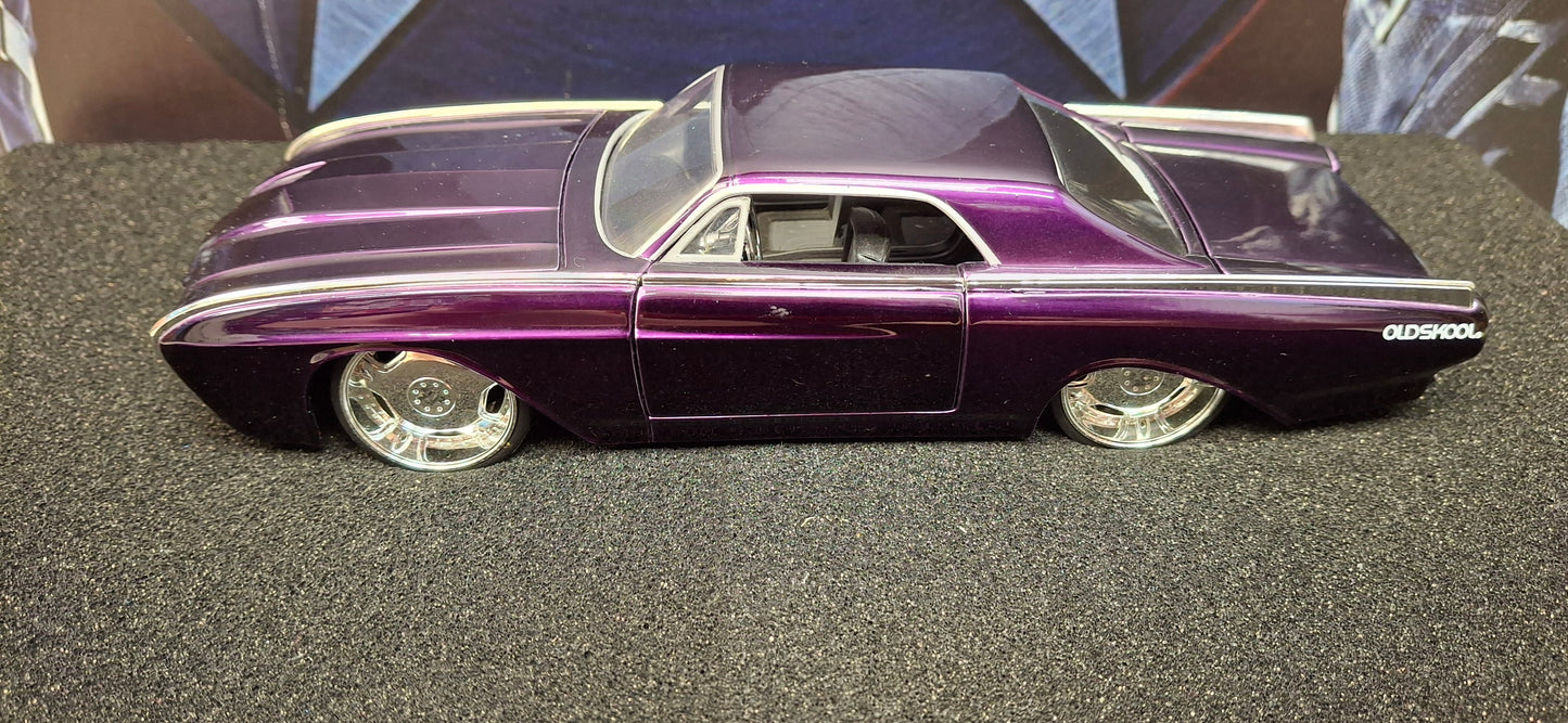 Jada Toys 1/24 Ford Thunderbird 1963 Purple Rick Dore Big Time Muscle USED