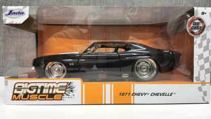 Jada Toys 1/24 Chevy Chevelle 1971 Black Big Time Muscle