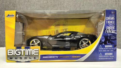 Jada Toys 1/24 Chevy Corvette Stingray Concept Black 2009 Big Time Muscle