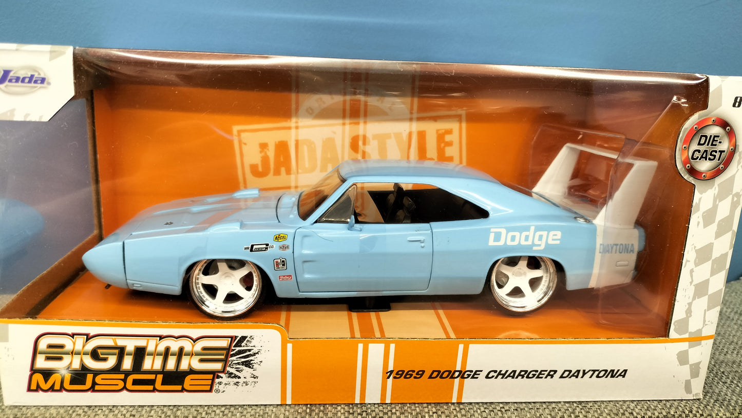 Jada Toys 1/24 Dodge Charger Daytona 1969 Oceanic Blue Big Time Muscle