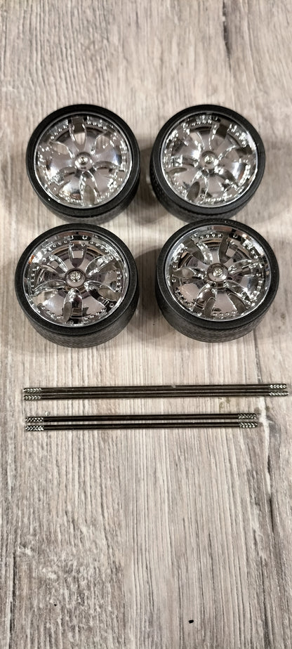Custom Design 1/24 Koła ver.1 Chrome Spinner