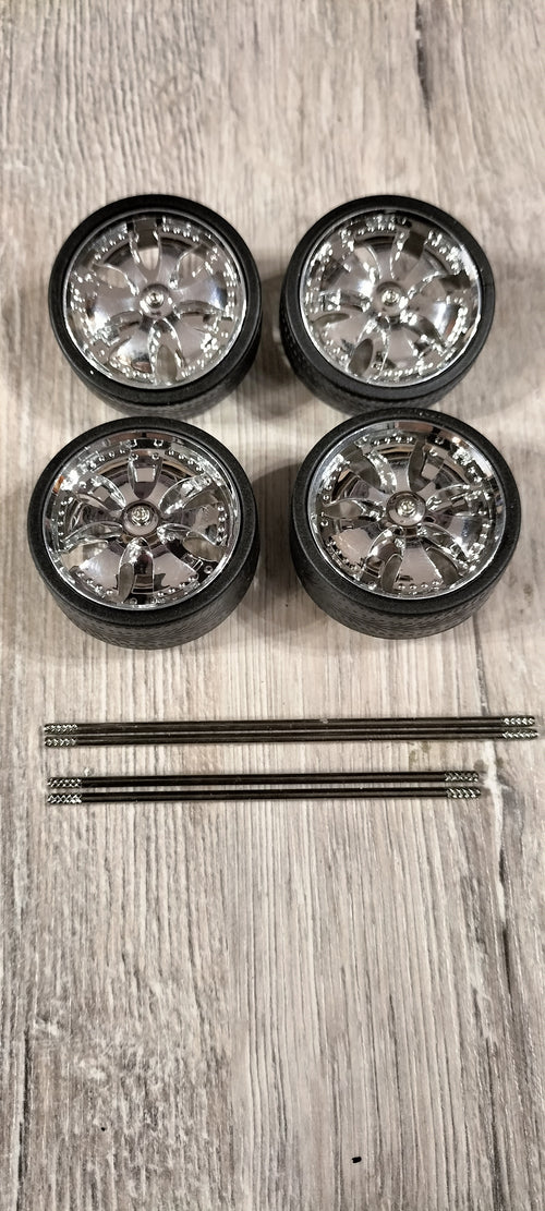 Custom Design 1/24 Koła ver.1 Chrome Spinner