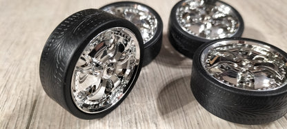 Custom Design 1/24 Koła ver.1 Chrome Spinner