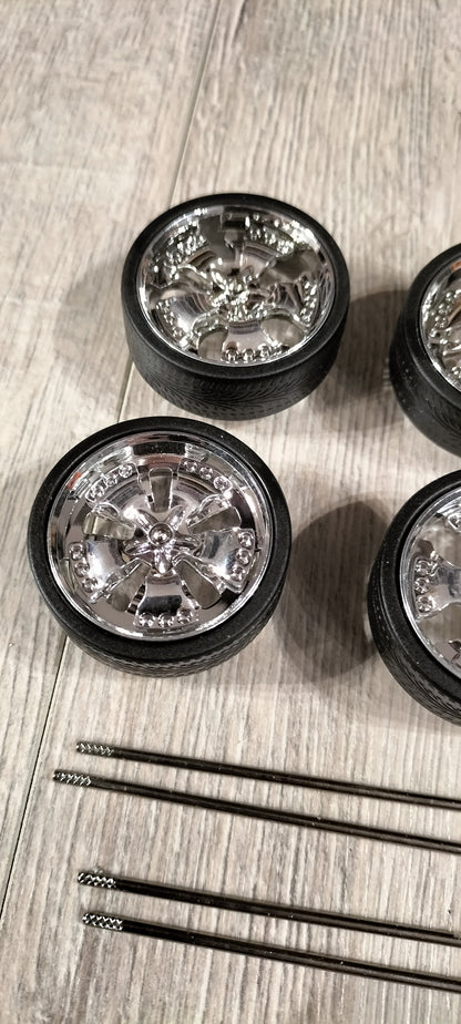 Custom Design 1/24 Koła ver.1 Chrome Spinner
