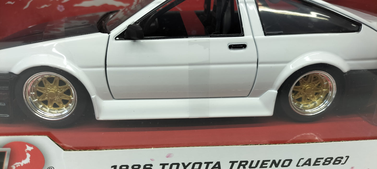 Jada Toys 1/24 Toyota Trueno AE86 White 1986 JDM