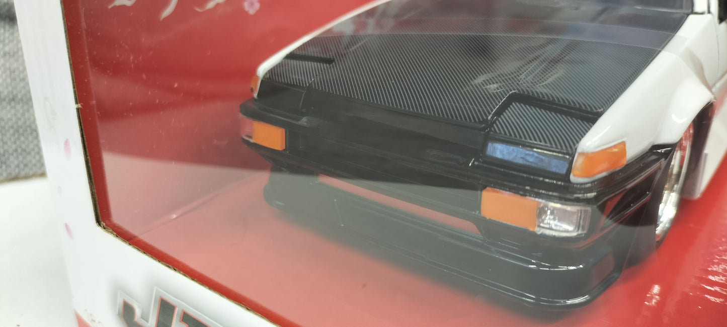 Jada Toys 1/24 Toyota Trueno AE86 White 1986 JDM