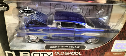Jada Toys 1/24 Chevy Bel-Air Flame Blue 1957 Dub City