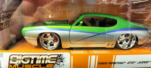 Jada Toys 1/24 Pontiac GTO 1969 The Judge Silver Green