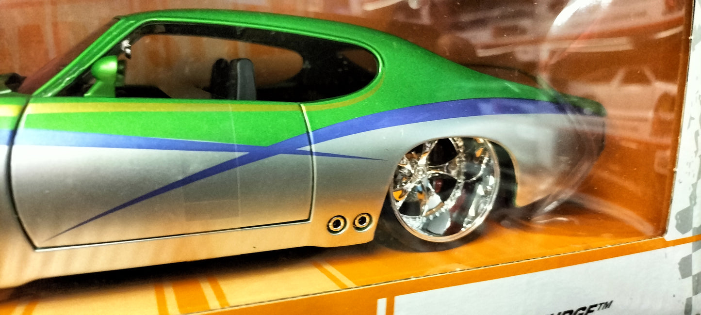 Jada Toys 1/24 Pontiac GTO 1969 The Judge Silver Green