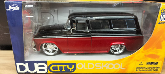 Jada Toys 1/24 Chevy Suburban 1957 Black Red 1937 Dub City