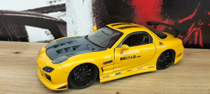 Jada Toys 1/24 Mazda RX-7 FD3S Yellow Custom JDM
