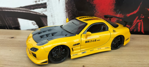 Jada Toys 1/24 Mazda RX-7 FD3S Yellow Custom JDM