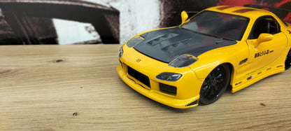 Jada Toys 1/24 Mazda RX-7 FD3S Yellow Custom JDM