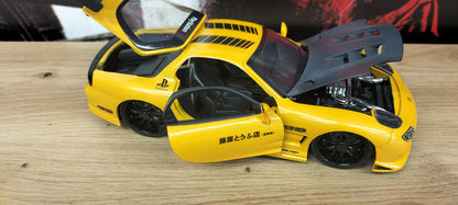 Jada Toys 1/24 Mazda RX-7 FD3S Yellow Custom JDM