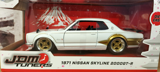 Jada Toys 1/24 Nissan Skyline 2000 Gt-R 1971 White JDM