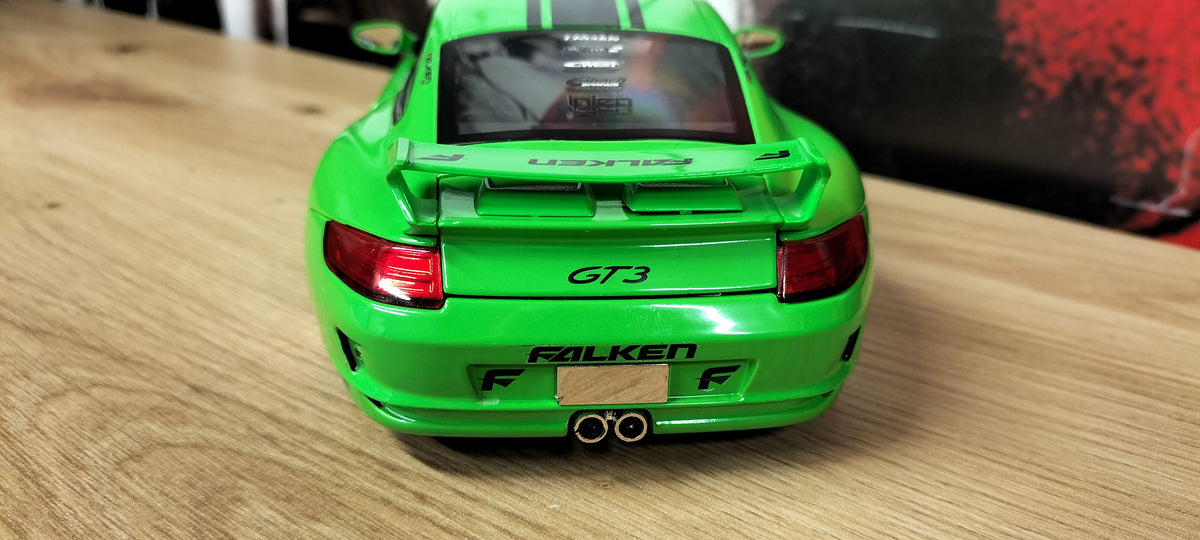 Jada Toys 1/24 Porsche 911 GT3 996 Custom Green Falken Big Time Muscle