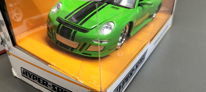 Jada Toys 1/24 Porsche 911 GT3 996 Custom Green Falken Big Time Muscle