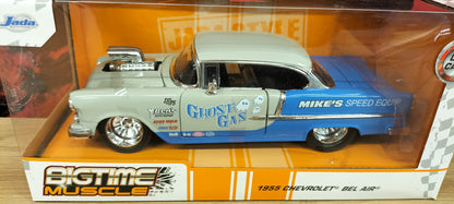 Jada Toys 1/24 Chevy Bel-Air Blue Gasser 1955 Big Time Muscle