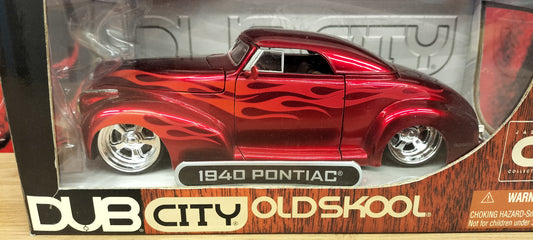 Jada Toys 1/24 Pontiac 1940 Flame Red Dub City
