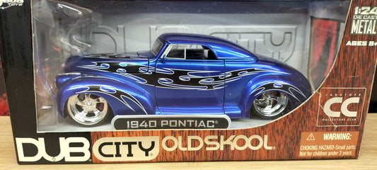 Jada Toys 1/24 Pontiac 1940 Flame Blue Dub City