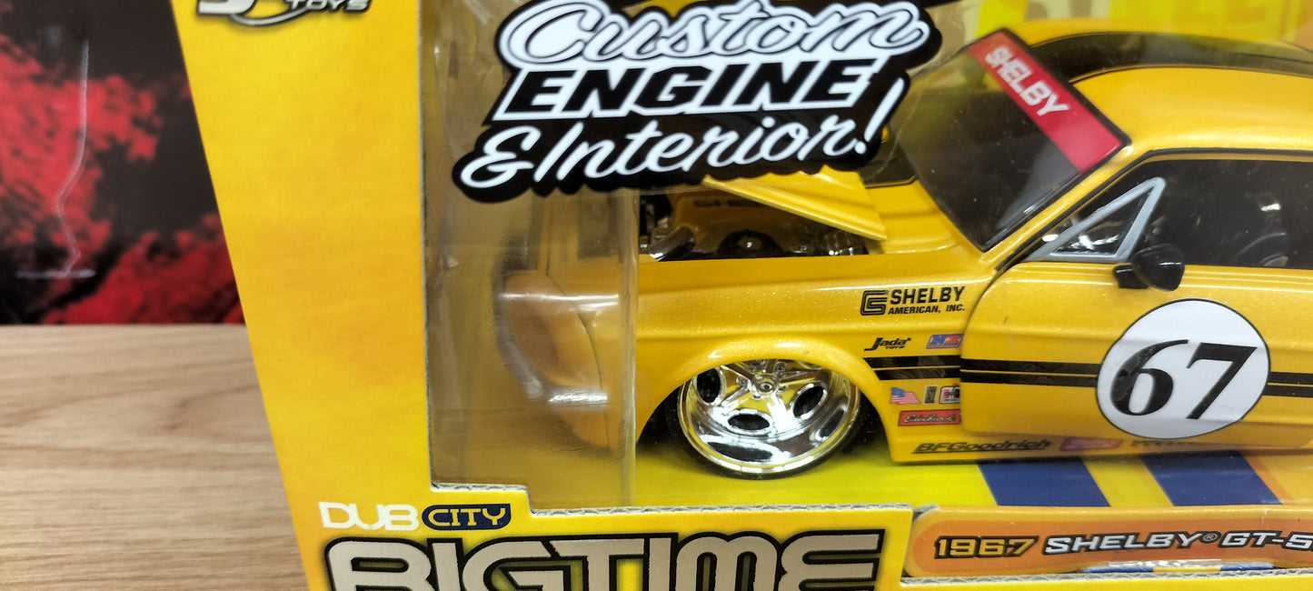 Jada Toys 1/24 Ford Mustang Shelby GT-500KR 1967 Yellow Race Big Time Muscle
