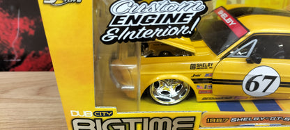 Jada Toys 1/24 Ford Mustang Shelby GT-500KR 1967 Yellow Race Big Time Muscle