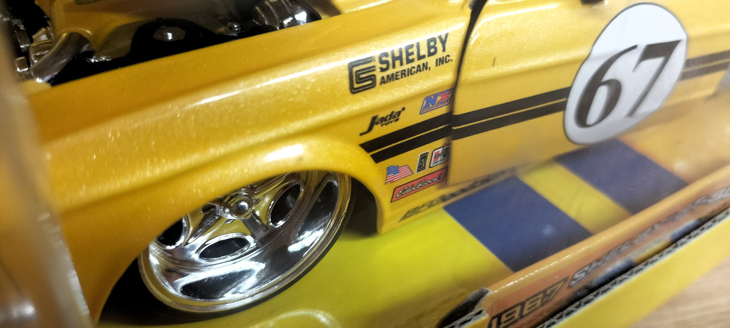 Jada Toys 1/24 Ford Mustang Shelby GT-500KR 1967 Yellow Race Big Time Muscle