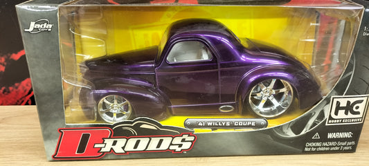 Jada Toys 1/24 Willys Coupe Purple 1940 D-Rods