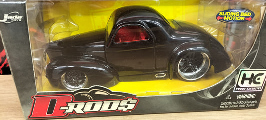 Jada Toys 1/24 Willys Coupe Black 1940 D-Rods