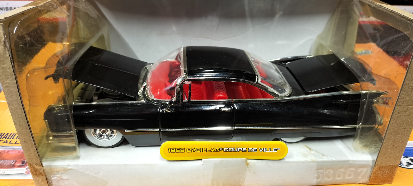 Jada Toys 1/24 Cadillac Coupe Deville 1959 Black Dub City