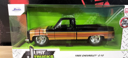 Jada Toys 1/24 Chevy C-10 Black Brown 1985 Just Truck