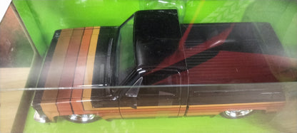 Jada Toys 1/24 Chevy C-10 Black Brown 1985 Just Truck