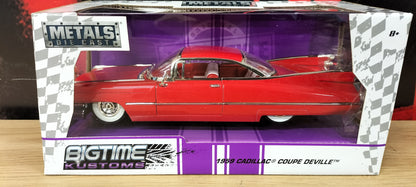 Jada Toys 1/24 Cadillac Coupe Deville 1959 Red Big Time Muscle