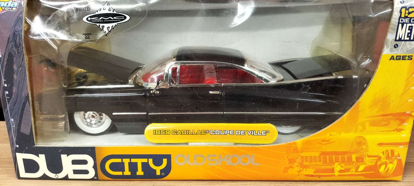 Jada Toys 1/24 Cadillac Coupe Deville 1959 Black Dub City