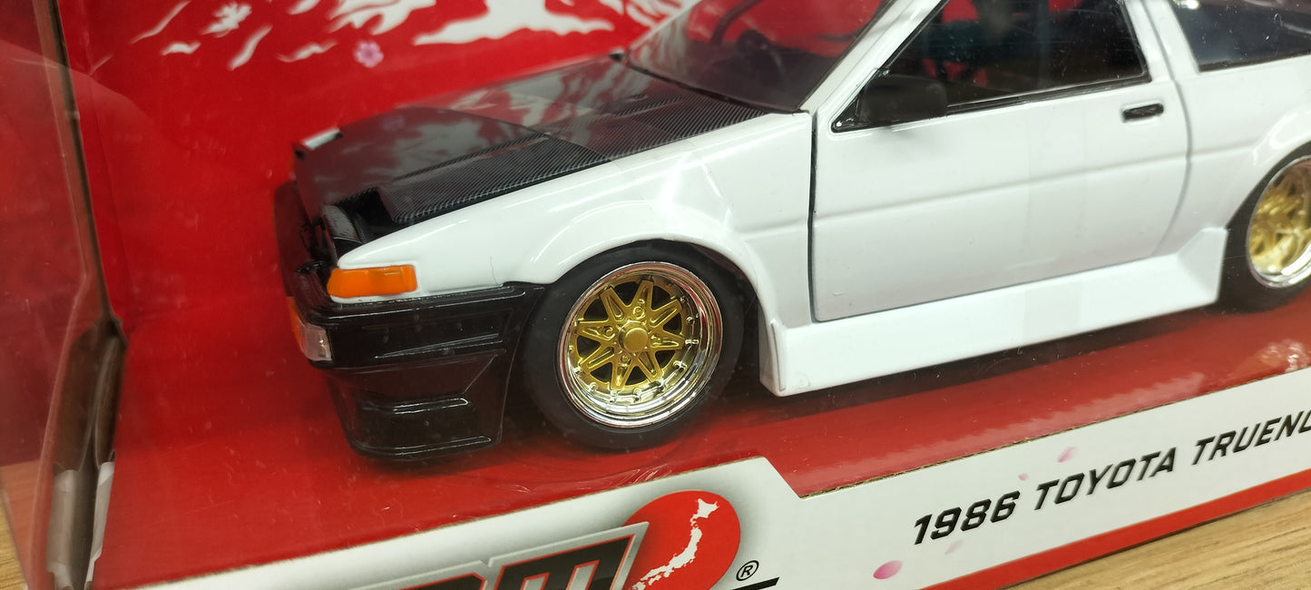 Jada Toys 1/24 Toyota Trueno AE86 White 1986 JDM
