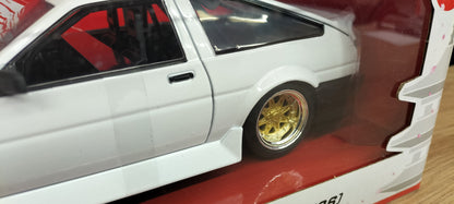 Jada Toys 1/24 Toyota Trueno AE86 White 1986 JDM