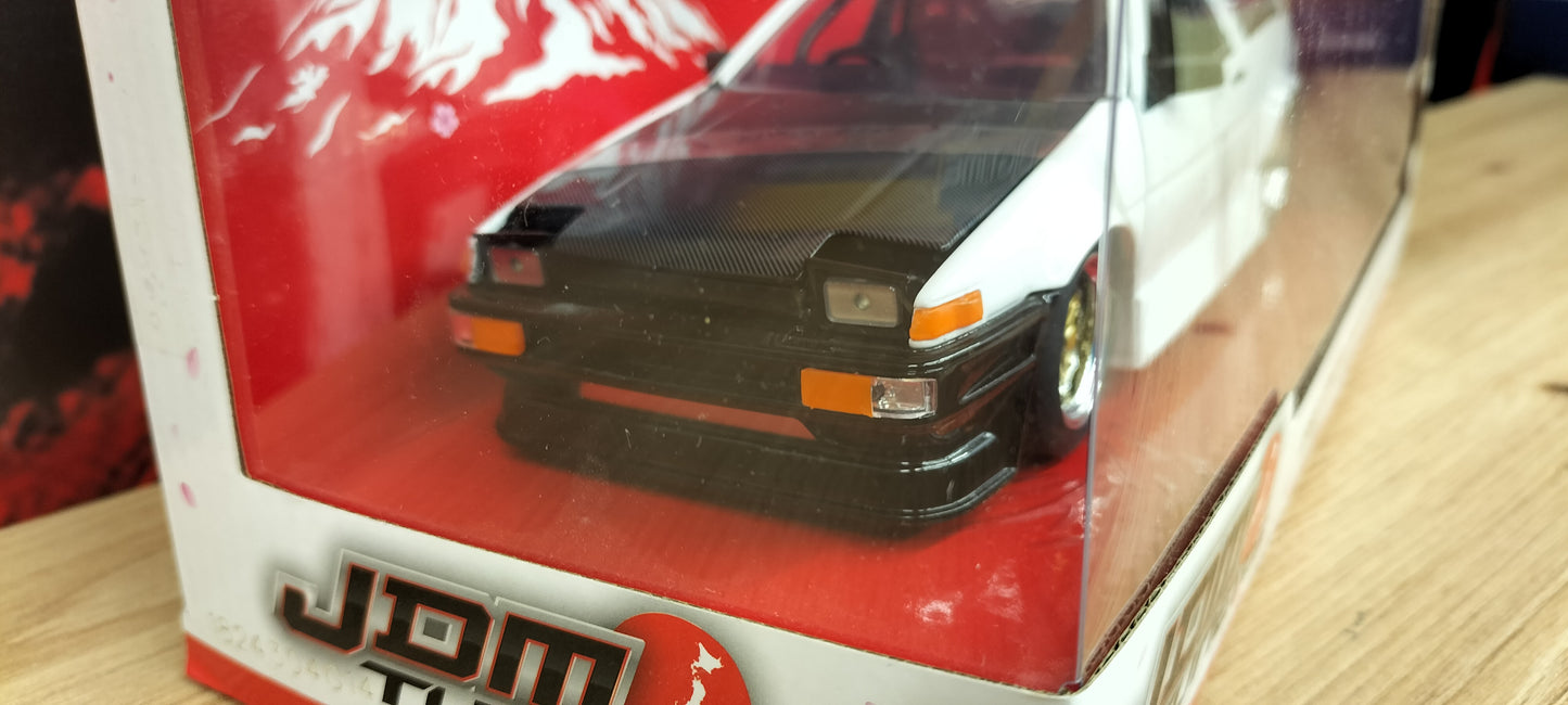 Jada Toys 1/24 Toyota Trueno AE86 White 1986 JDM