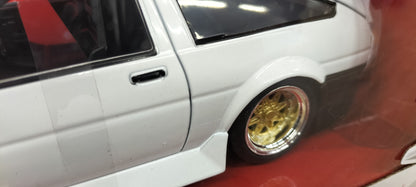 Jada Toys 1/24 Toyota Trueno AE86 White 1986 JDM