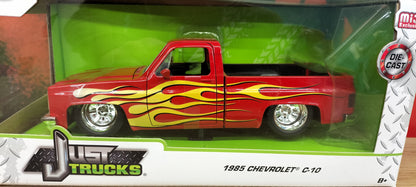 Jada Toys 1/24 Chevy C-10 Red Flame 1985 Just Truck