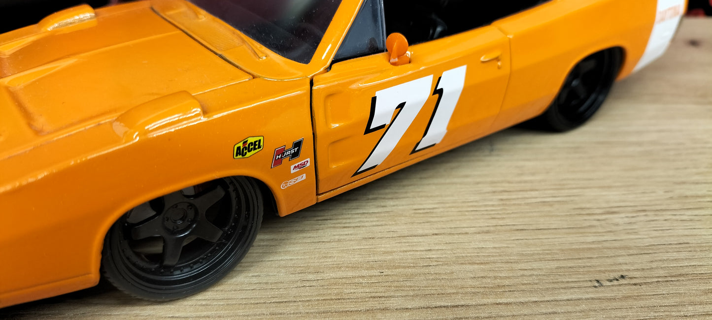 Jada Toys 1/24 Dodge Charger Daytona 1969 Orange "71 Big Time Muscle