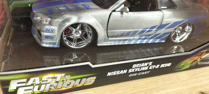 Jada Toys 1/24 Nissan Skyline BNR34 Brian Fast & Furious wersja BRUSCH 25th Anniversary