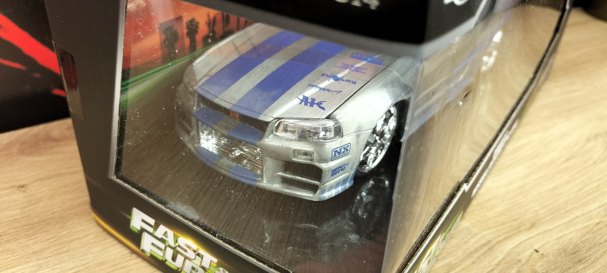 Jada Toys 1/24 Nissan Skyline BNR34 Brian Fast & Furious wersja BRUSCH 25th Anniversary