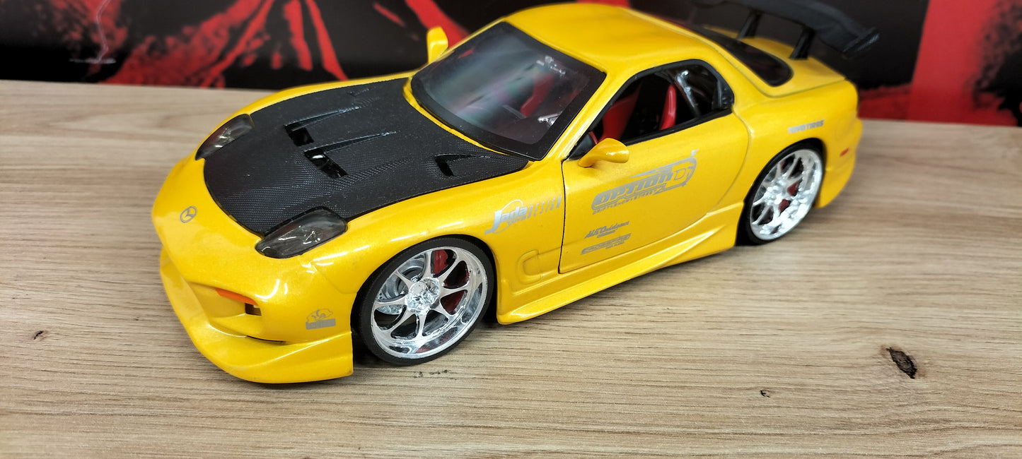 Jada Toys 1/24 Mazda RX-7 FD3S Option-D Yellow JDM