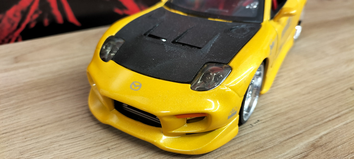 Jada Toys 1/24 Mazda RX-7 FD3S Option-D Yellow JDM