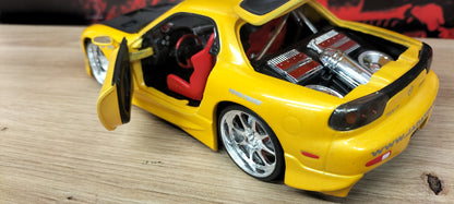 Jada Toys 1/24 Mazda RX-7 FD3S Option-D Yellow JDM