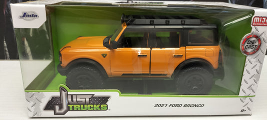 Jada Toys 1/24 Ford Bronco Orange 2021 Just Truck