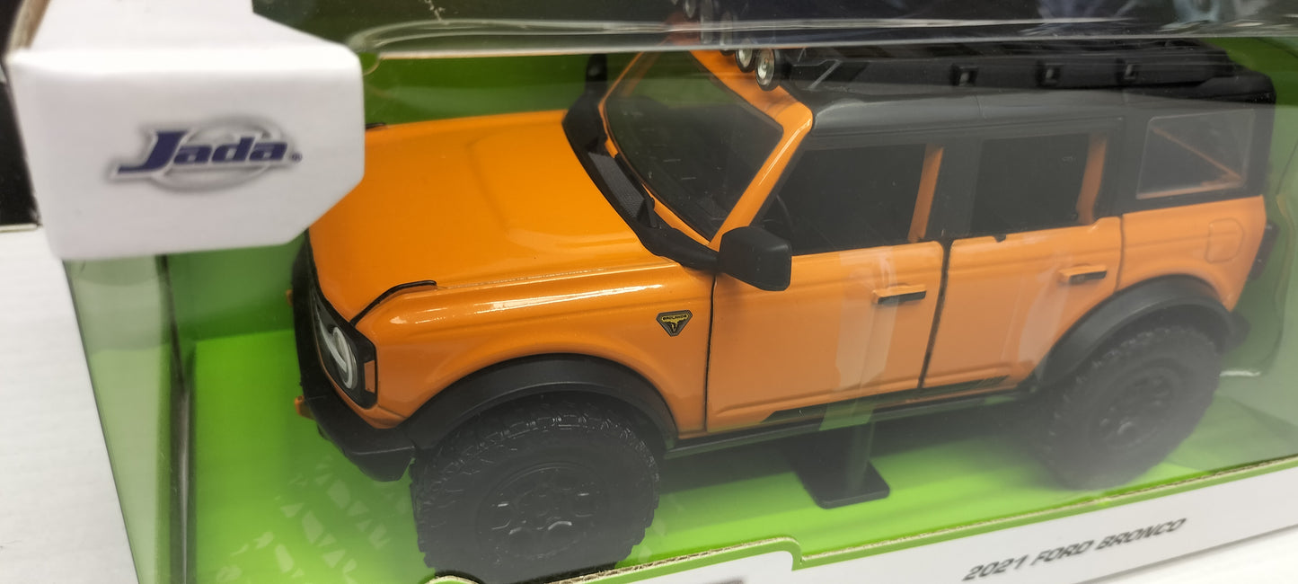 Jada Toys 1/24 Ford Bronco Orange 2021 Just Truck